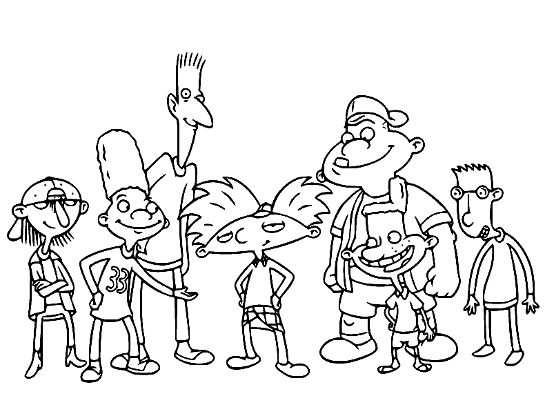 Free Printable Hey Arnold! Coloring Pages