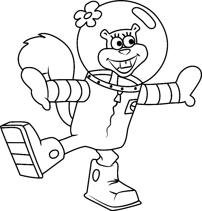 Free Printable Sandy Cheeks Coloring Pages