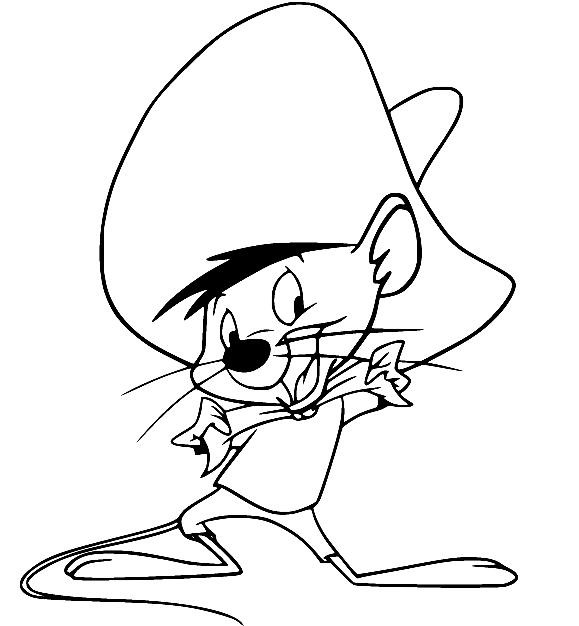 Free Printable Speedy Gonzales Coloring Page
