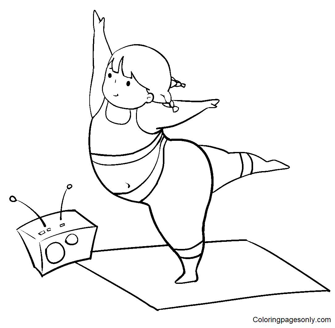 Coloriage de yoga à imprimer gratuit