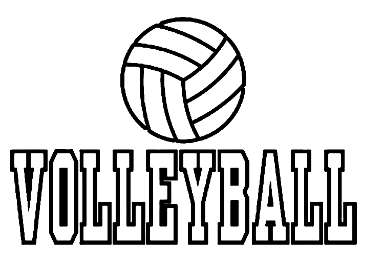 Free Volleyball Coloring Page