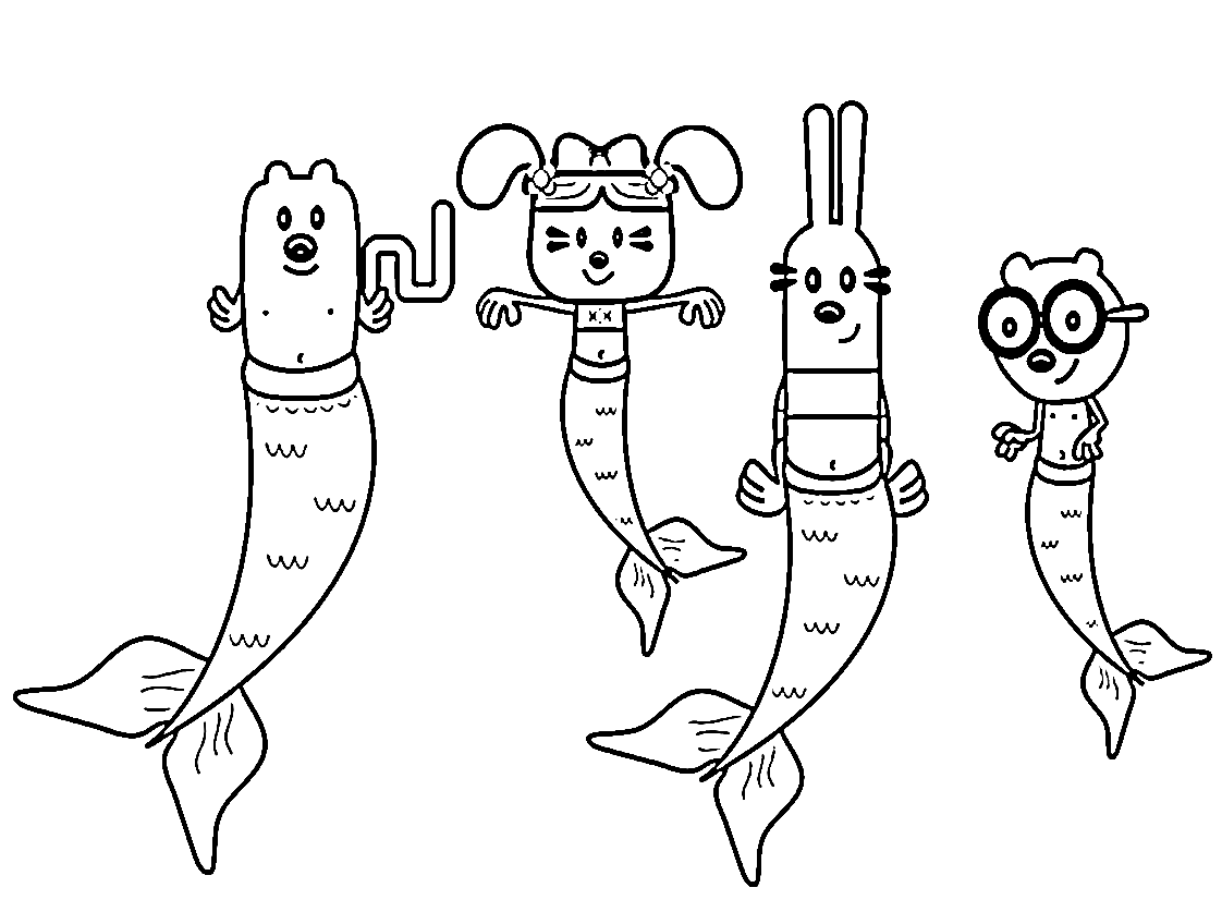 Free Wow Wow Wubbzy Coloring Page