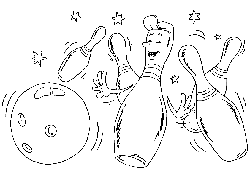 Fun Bowling Coloring Pages