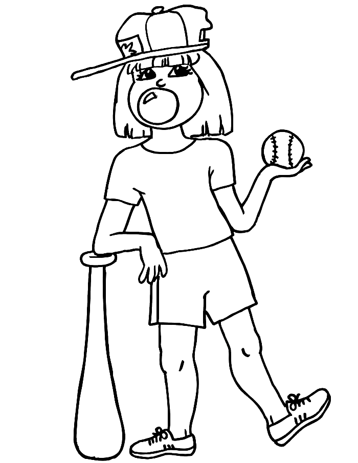 Fun Softball Coloring Pages