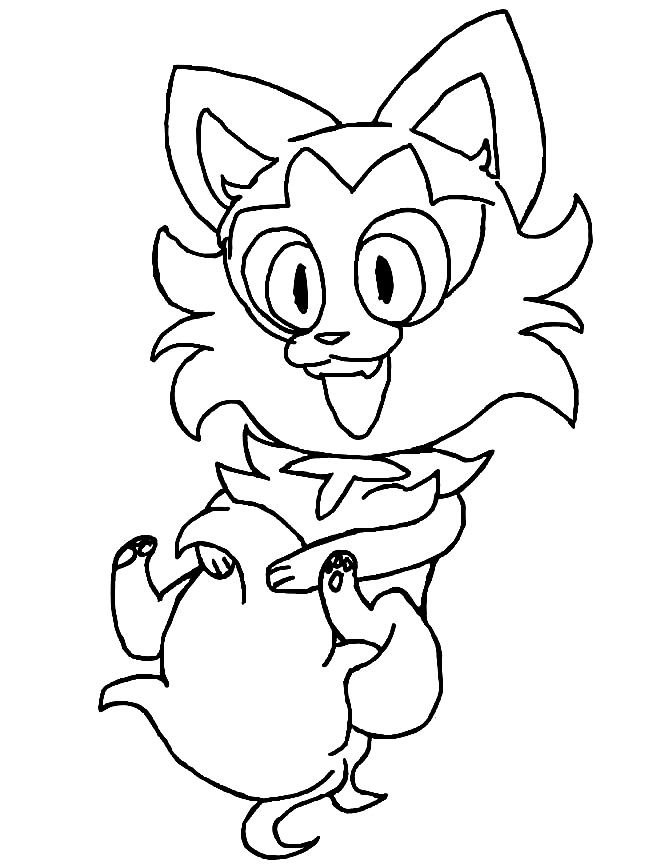 Funny Sprigatito Coloring Pages