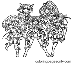 Manga  Anime  Coloring Pages for Adults
