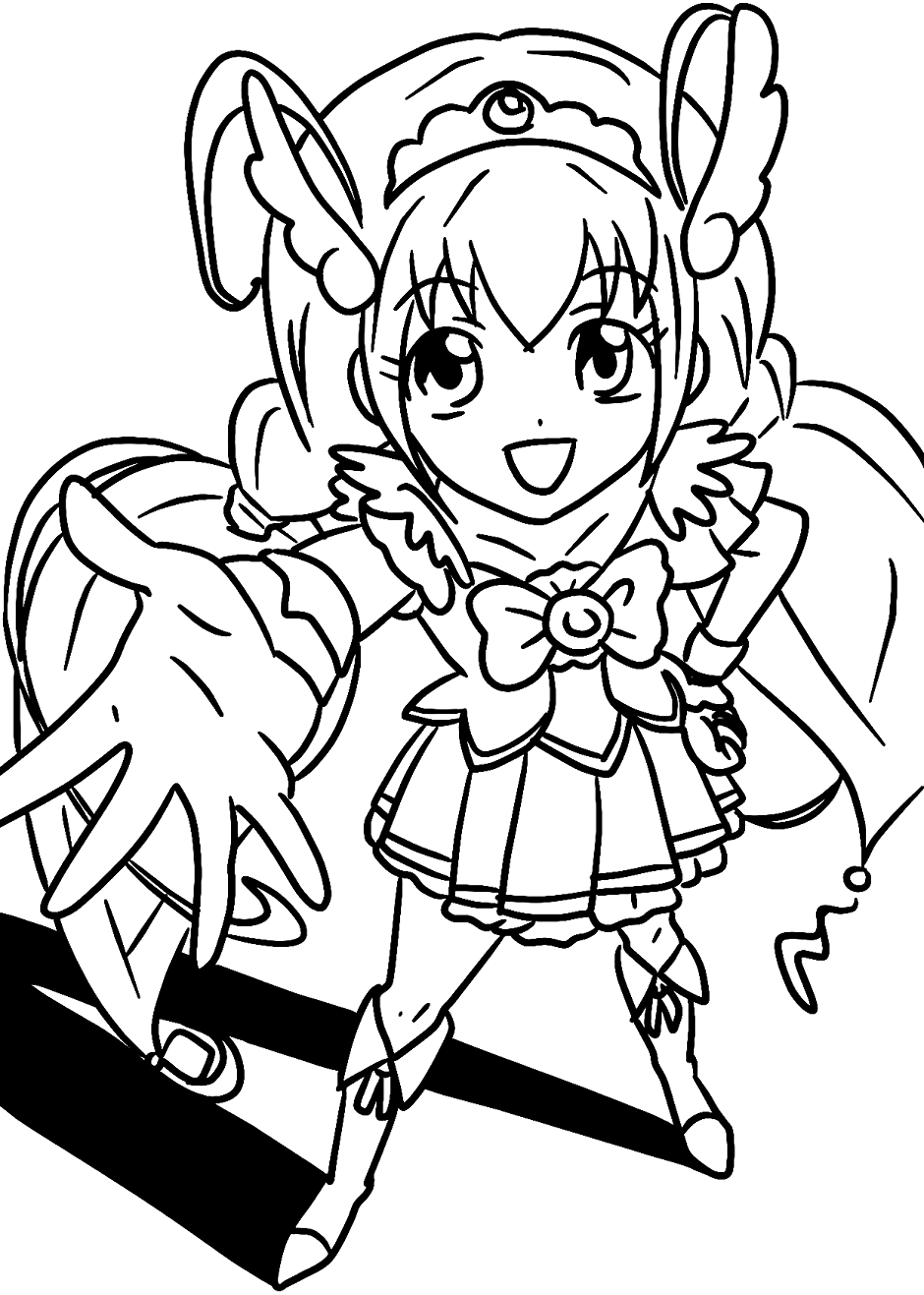 Glitter Force Emily Coloring Pages