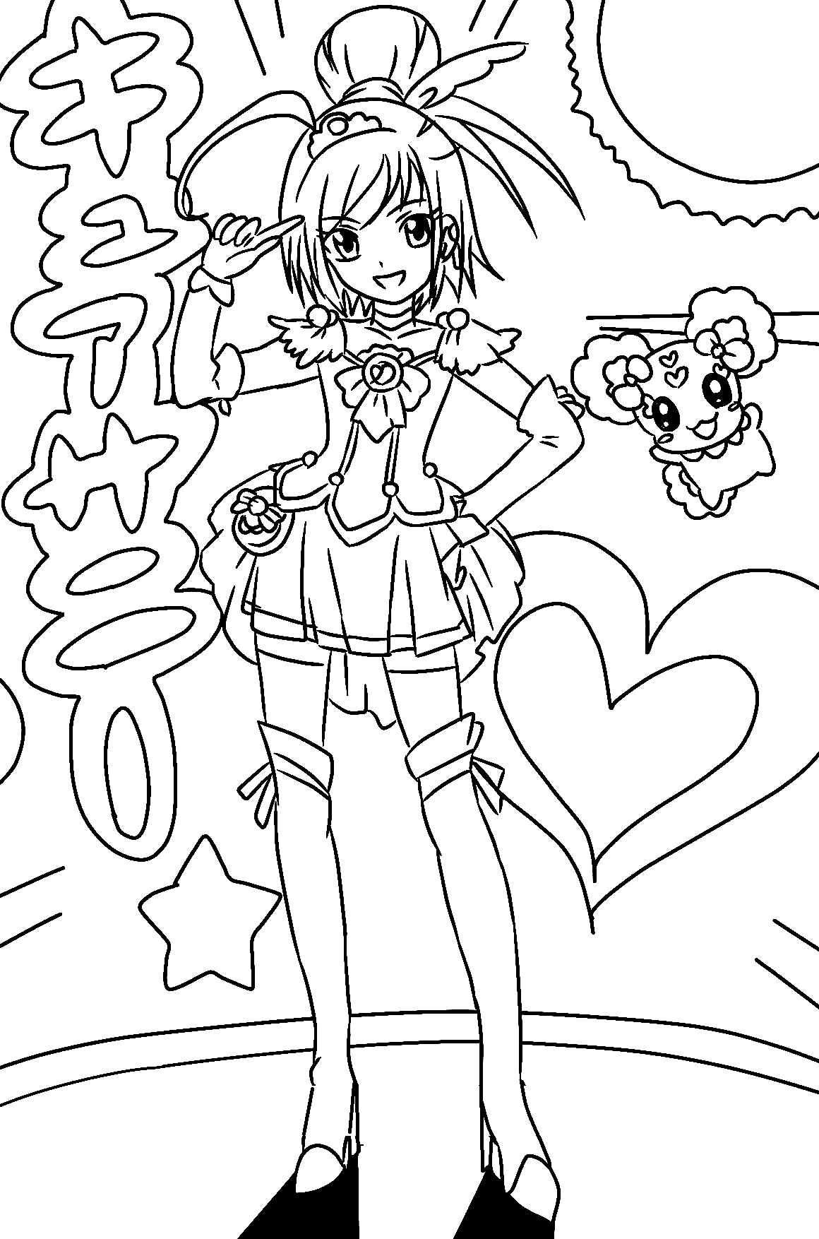 Glitter Sunny Kelsey Coloring Page