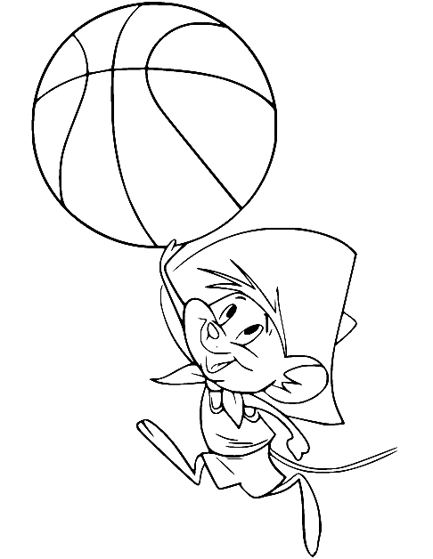 Gonzales jogando basquete de Speedy Gonzales