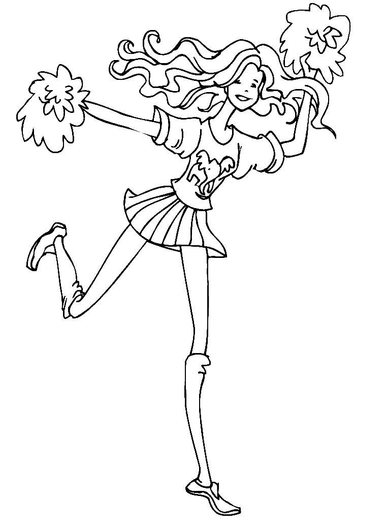 Great Cheerleader Coloring Pages