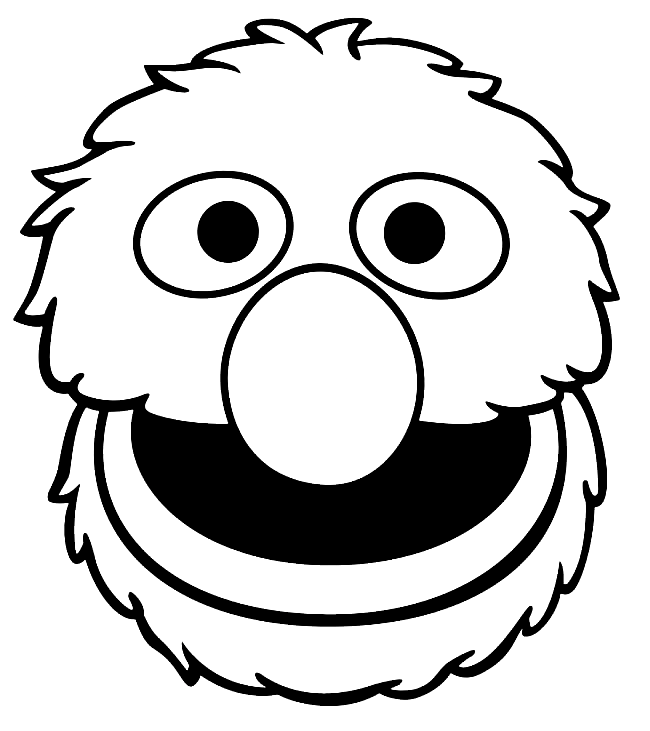 Grover Face Coloring Page