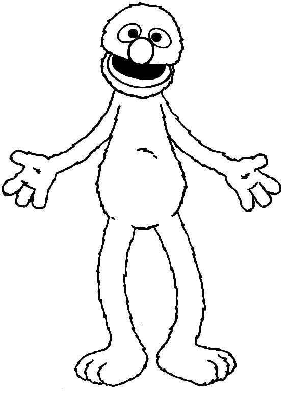 Grover from Sesame Street Coloring Page