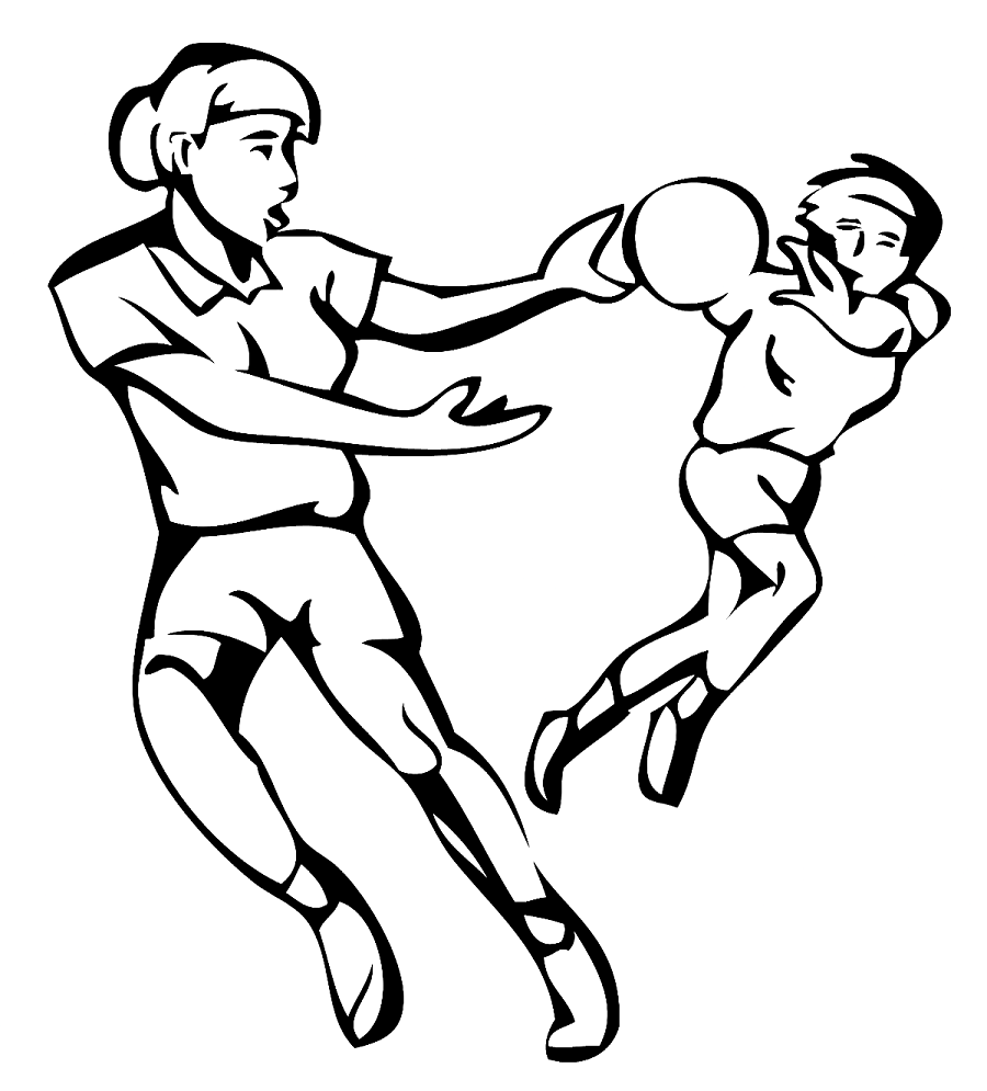 Handball Match Coloring Pages