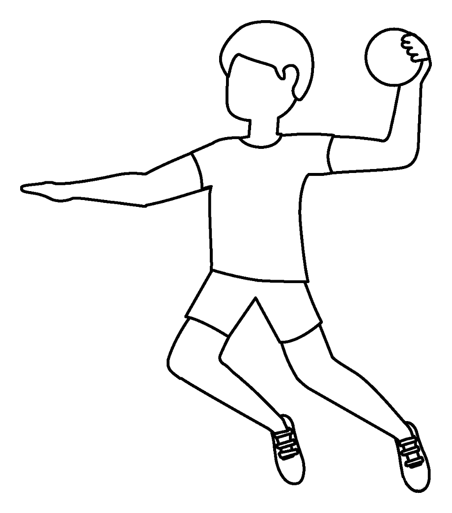 Garçon de joueur de handball de handball