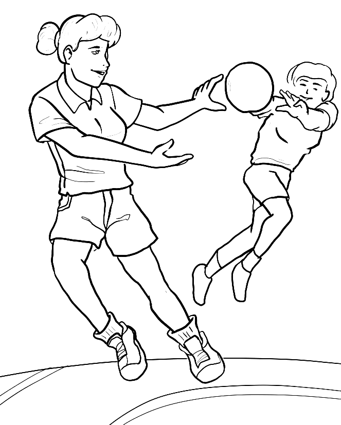 Handballspieler aus dem Handball