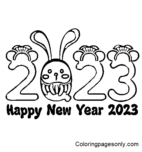 Раскраска С китайским Новым годом 2023