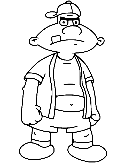 Harold is Angry Coloring Page