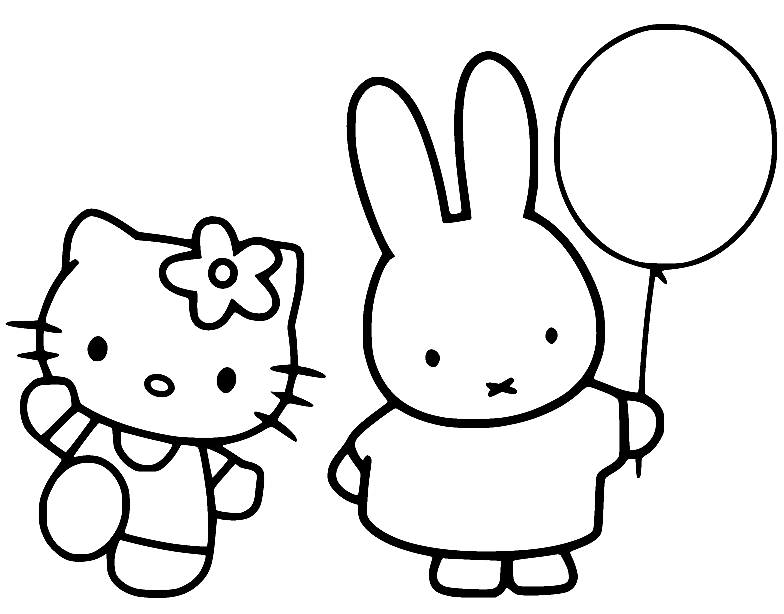 Hello Kitty с Миффи из Miffy