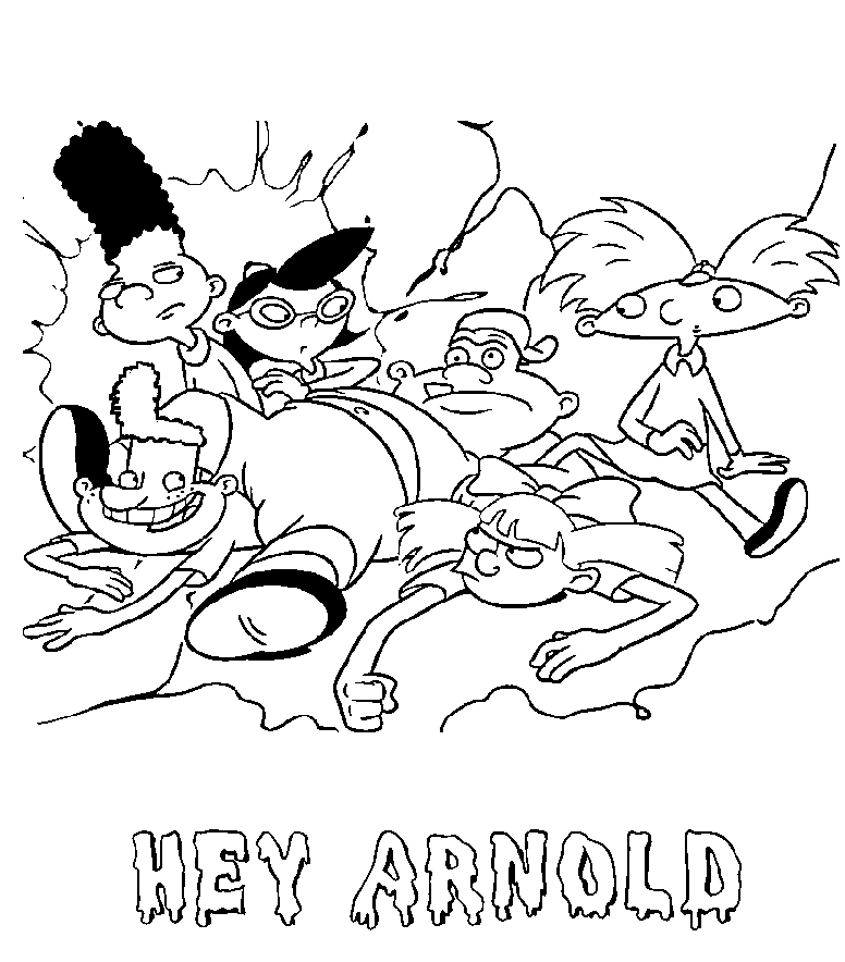 Hé Arnoldus! Kleurplaat