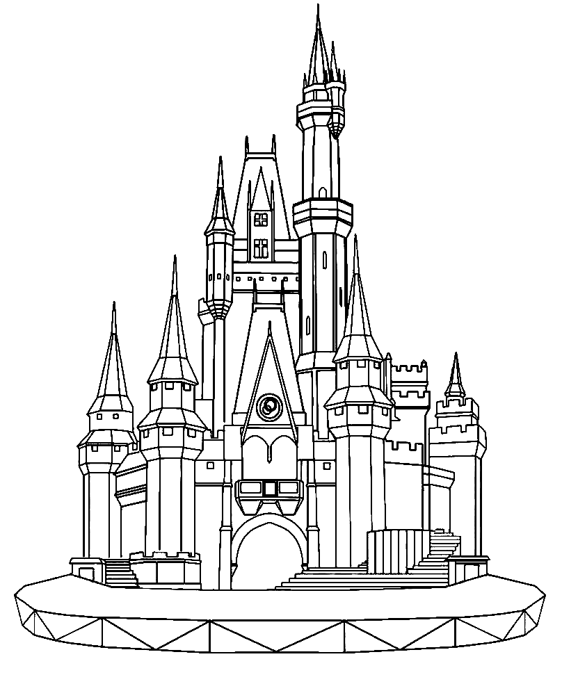Ice Castle Coloring Page