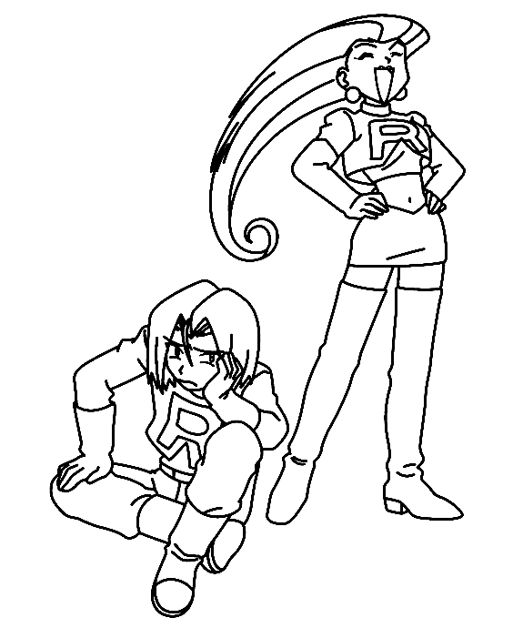 James And Jessie Coloring Page