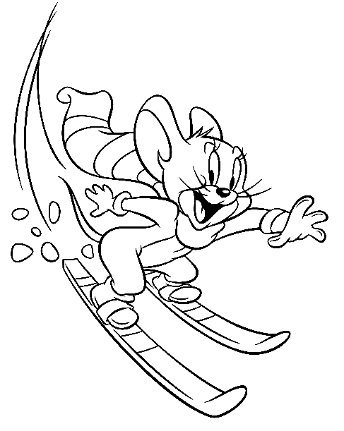 Jerry esquiando de los deportes de invierno