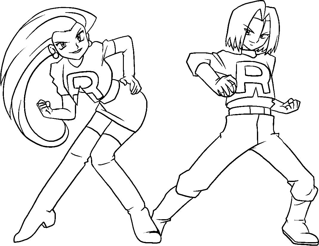 Jessie with James Coloring Page