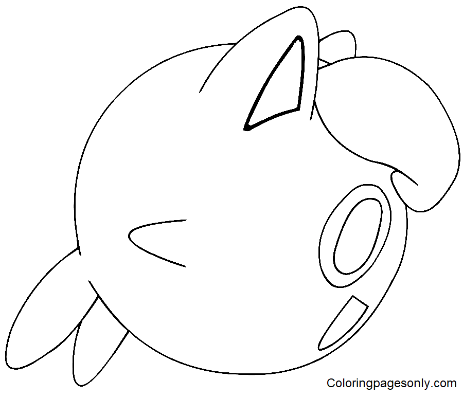Jigglypuff Jumping Coloring Pages