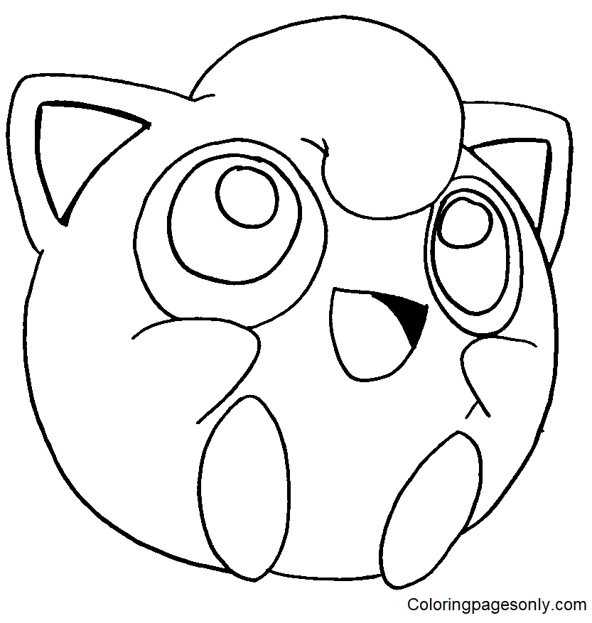 Jigglypuff Laughing Coloring Page