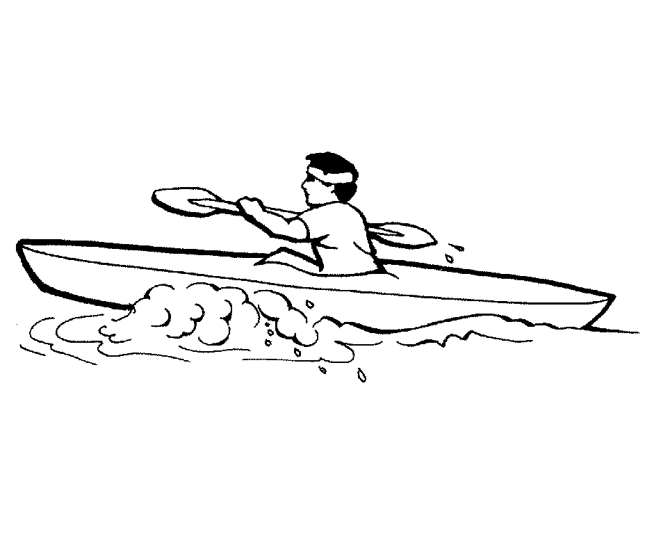 Kayaking Coloring Pages