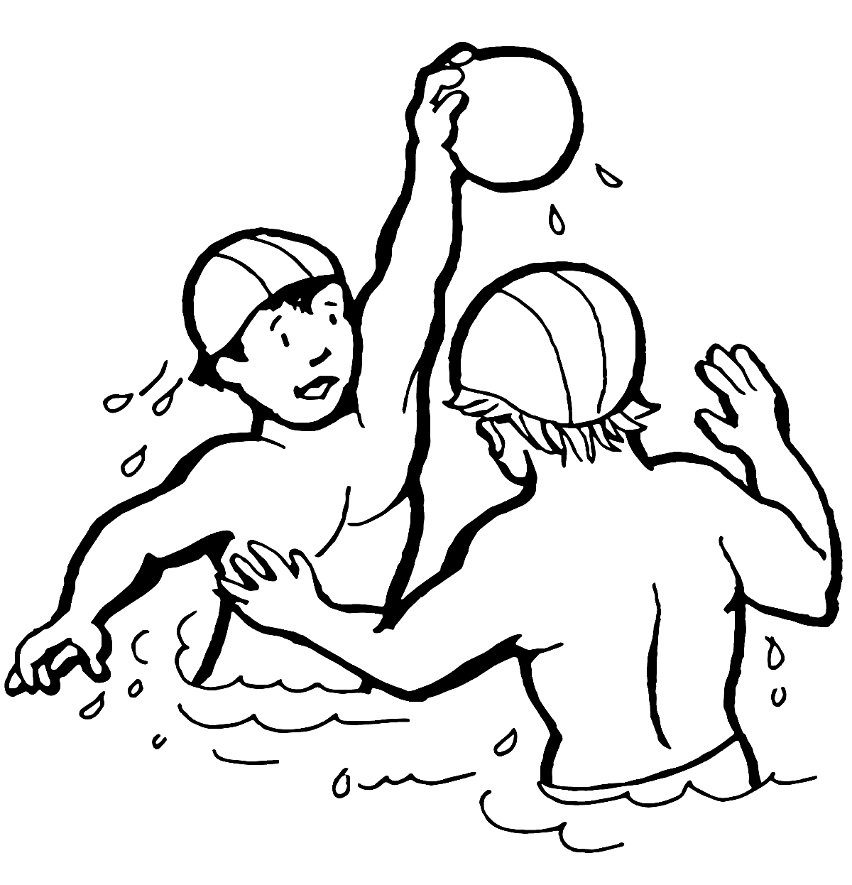 Kids Playing Water Polo from Water Sports