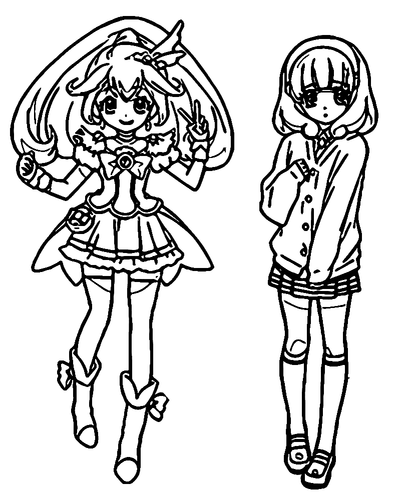 Lily Glitter Force Coloring Page