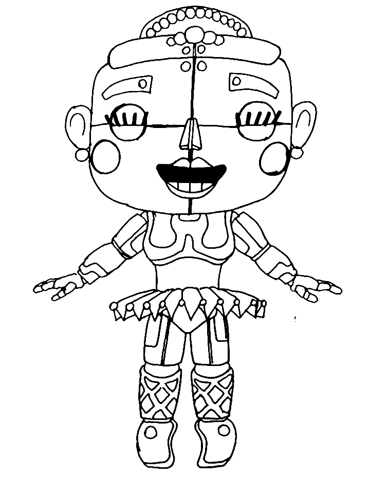 Little Ballora Coloring Page