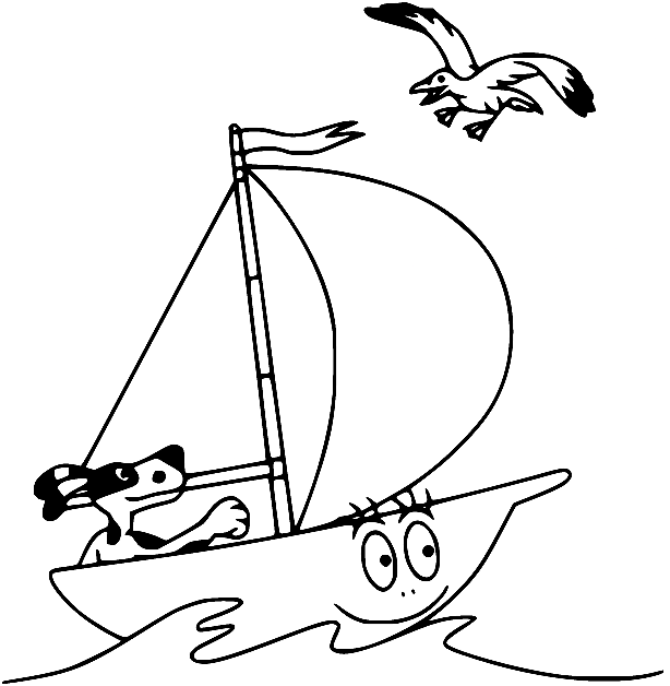Lolita on the Barbabravo Boat Coloring Page