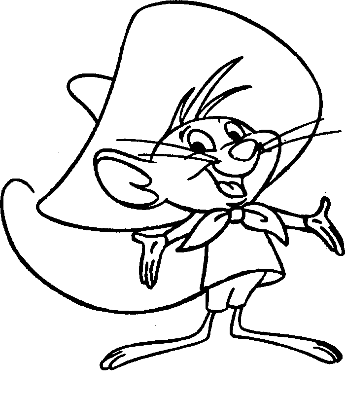 Looney Tunes Speedy Gonzales Coloring Pages
