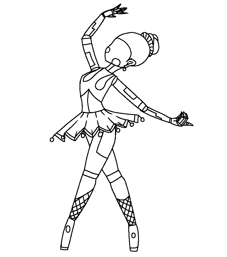Lovely Ballora Coloring Page