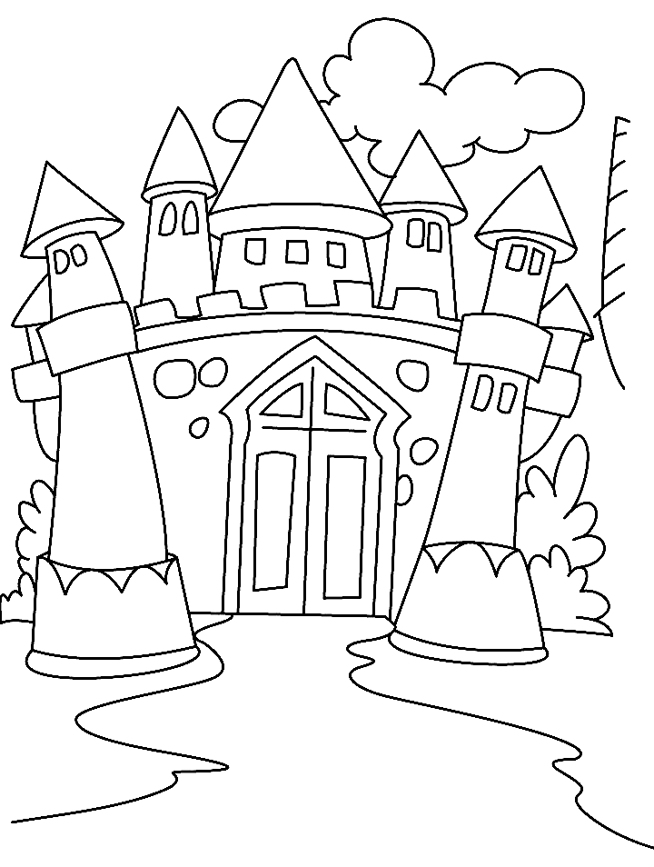 Lovely Castle Coloring Page