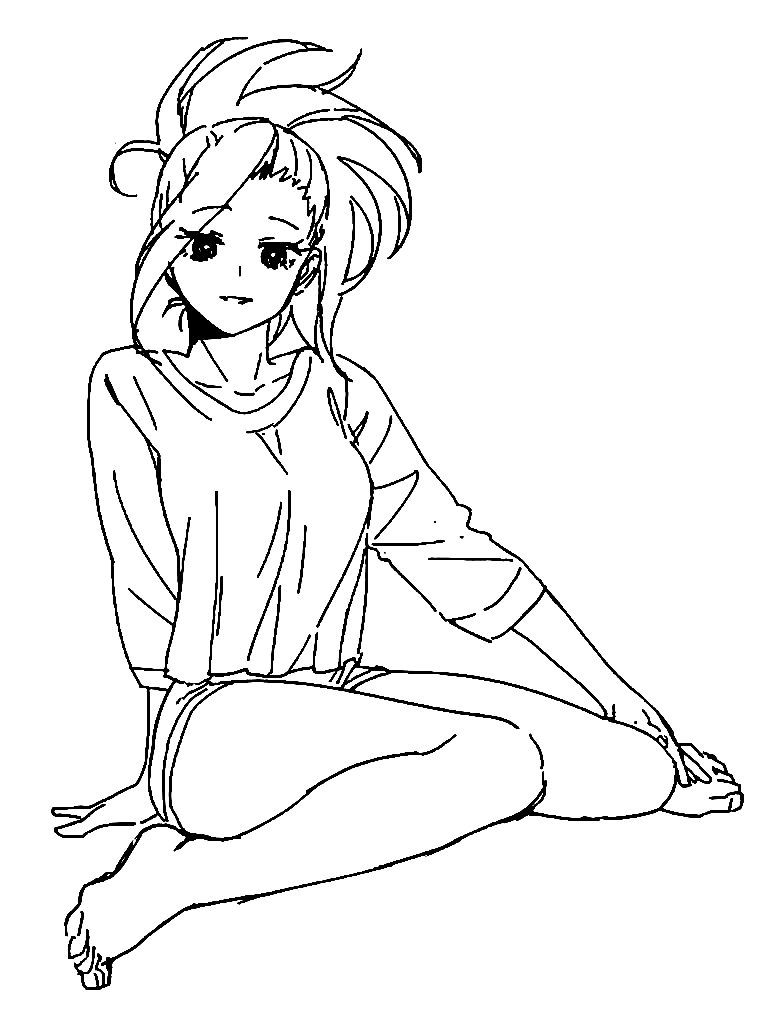 Lovely Momo Yaoyorozu Coloring Pages