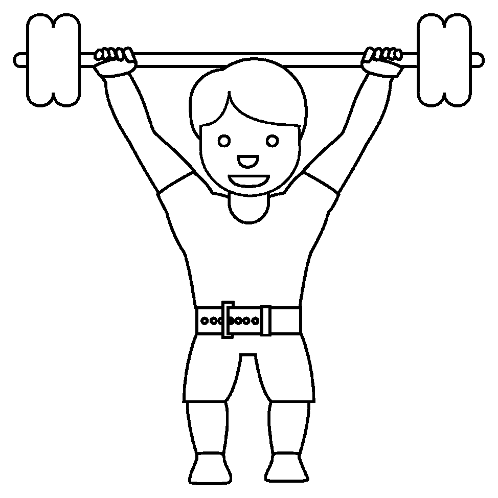 Man Lifting Weights Coloring Pages