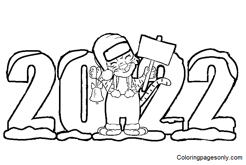 Merry Christmas 2022 Coloring Page