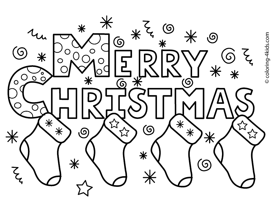 Merry Christmas Free Coloring Page