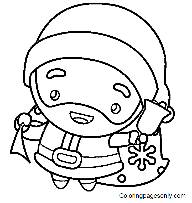 Merry Christmas Santa Coloring Pages