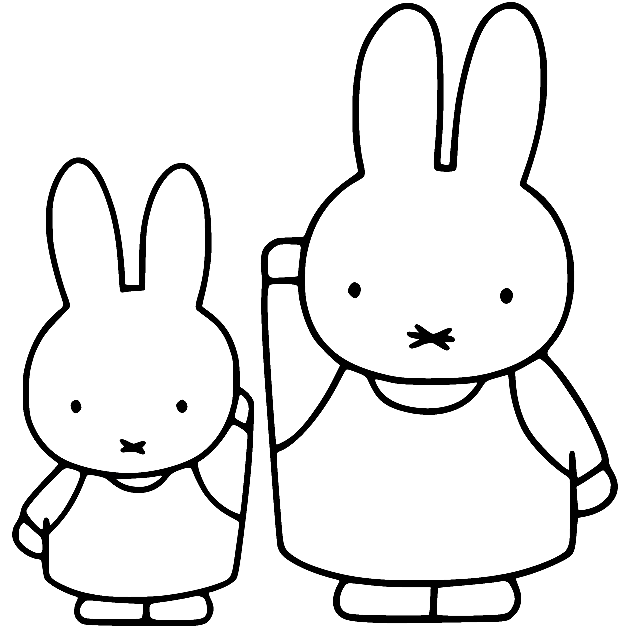 Miffy Bunny e la mamma di Miffy