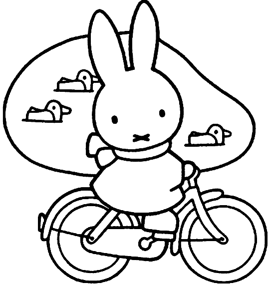 Miffy in bicicletta da Miffy