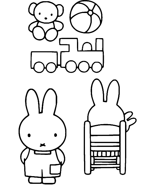 Miffy Toys Coloring Page