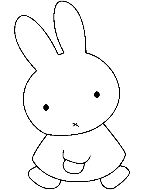 Miffy Walking Coloring Page