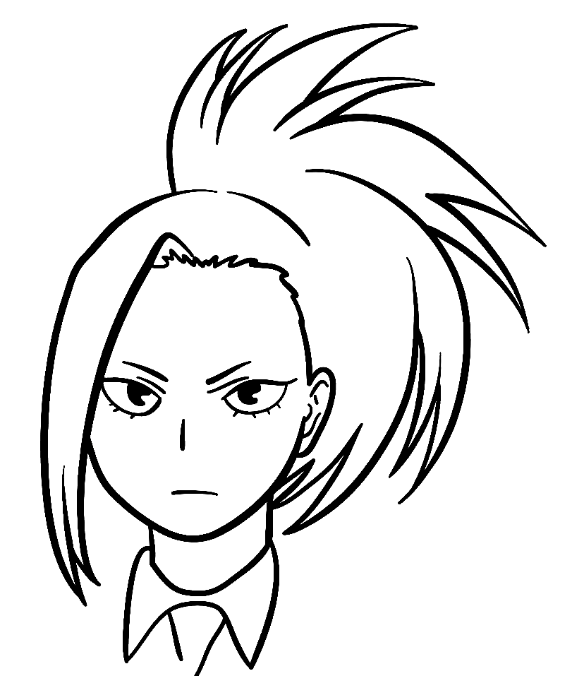Momo Yaoyorozu Face Coloring Pages