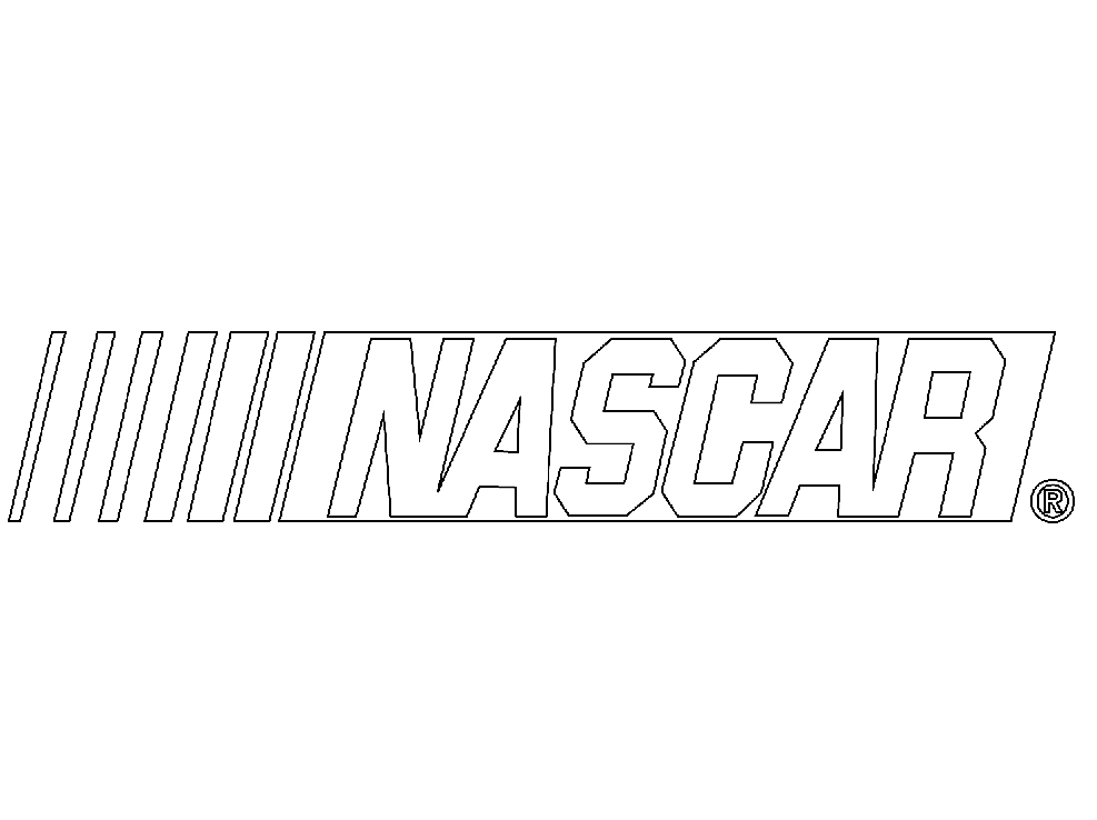 Página para colorir do logotipo da NASCAR
