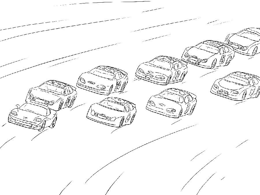 NASCAR Racing Coloring Pages