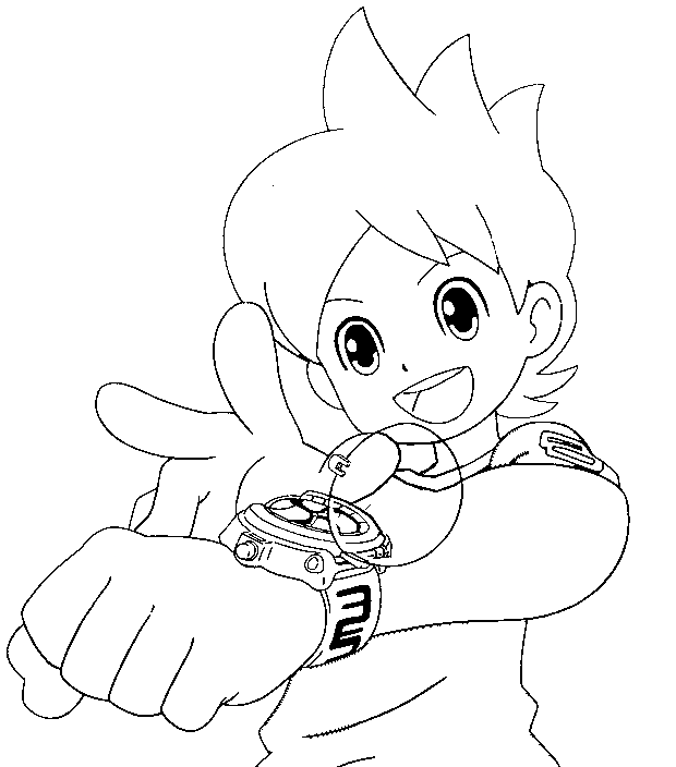 Nathan Adams from Yo Kai Watch Coloring Pages